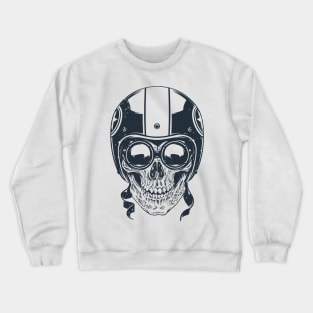 Skull in Racer Helmet Crewneck Sweatshirt